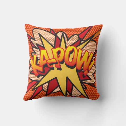 おもしろいトレンディータイポグラフィ モダン クッション (裏面)