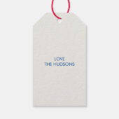 おもしろいトレンディーハッピーホリデイズスキーリゾート ギフトタグ (裏面)