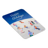 おもしろいトレンディーハッピーホリデイズスキーリゾート マグネット (右側)