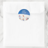 おもしろいトレンディーハッピーホリデイズスキーリゾート ラウンドシール (バッグ)