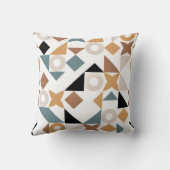 おもしろいトレンディーバウハウスジオメトリックXOXO クッション (裏面)