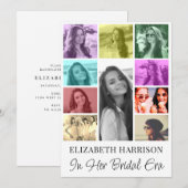 おもしろいトレンディーフォトコラージュバチェロレッテ 招待状 (正面/裏面)