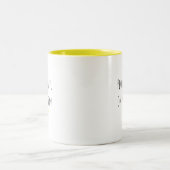 おもしろいトレンディーモダンピープルプレジャーコーヒーマグ ツートーンマグカップ (中央)