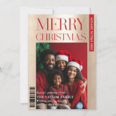 おもしろいトレンディー誌カバーファミリーフォトハイライト 招待状 (正面)