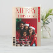 おもしろいトレンディー誌カバーファミリーフォトハイライト 招待状 (スタンド正面)