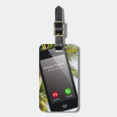 おもしろいトレンディー電話の旅行荷物 ラゲッジタグ (正面縦)