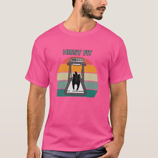 おもしろいトレーニングジムエクササイズ猫好きフィットネスコーチ Tシャツ (正面)