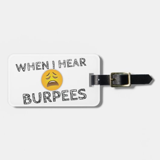 おもしろいトレーニングジムユーモア ラゲッジタグ (正面横)