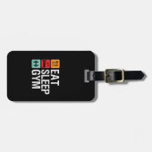 おもしろいトレーニングフィットネスエクササイズ食べスリープジム ラゲッジタグ (正面横)