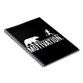 おもしろいトレーニングモチベーション – クマ追いかけジョガー ノートブック (右側)