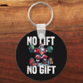 おもしろいトレーニングリフティングクリスマスサンタスクアットジムボー キーホルダー (正面)