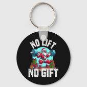 おもしろいトレーニングリフティングクリスマスサンタスクアットジムボー キーホルダー (正面)