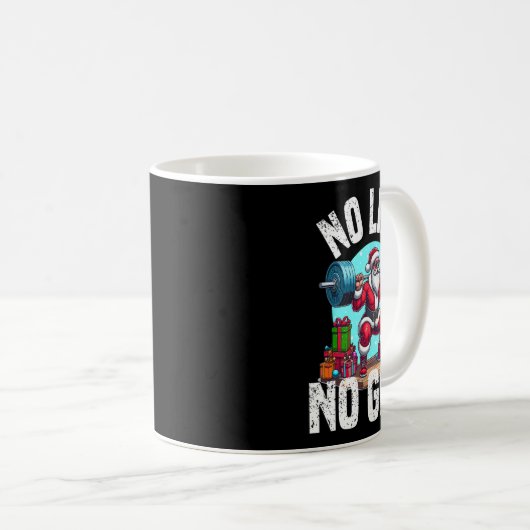 おもしろいトレーニングリフティングクリスマスサンタスクアットジムボー コーヒーマグカップ (正面右)