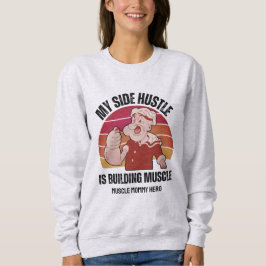 おもしろいトレーニング体建物フィットネスポパイ スウェットシャツ