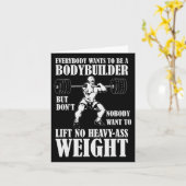 おもしろいトレーニング誰もがボディービルダーになりたい カード (黄色い花)