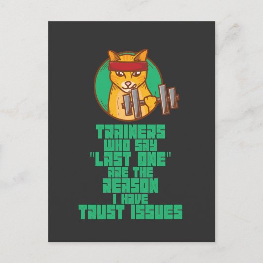 おもしろいトレーニング ポストカード (正面)