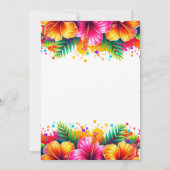 おもしろいトロピカルアロハ誕生日プールパーティー 招待状 (裏面)