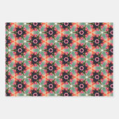 おもしろいトロピカルイエロー&ピンクボホアロハ ラッピングペーパーシート (正面)