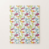 おもしろいトロピカルカクテルドリンク水彩 ジグソーパズル (縦)