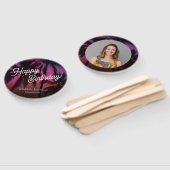 おもしろいトロピカルサンセットルアウ（ハワイ式宴会）バースデーパーティー ハンドファン (組立なし)