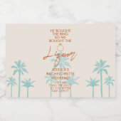 おもしろいトロピカルバチェロレッテウィークエンドミニ リキュールボトルラベル (シングルラベル)