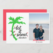 おもしろいトロピカルビーチクリスマス写真ホリデーカード シーズンカード (正面/裏面)