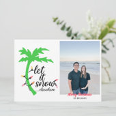 おもしろいトロピカルビーチクリスマス写真ホリデーカード シーズンカード (スタンド正面)