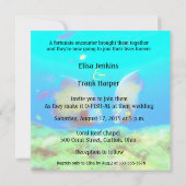 おもしろいトロピカルフィッシュラブ結婚式招待状 招待状 (裏面)