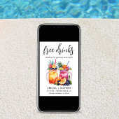 おもしろいトロピカルフルーツカクテル飲料写真ウェディング セーブザデート