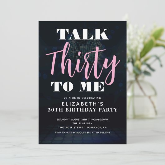 おもしろいトーク30私に30歳の誕生日パーティー 招待状 (スタンド正面)