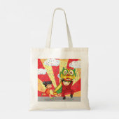 おもしろいトートバッグを持つ子供 トートバッグ (裏面)