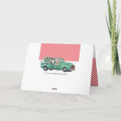 おもしろいドイツの羊飼いインヴィンテージトラックホリデー シーズンカード (裏面)