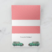 おもしろいドイツの羊飼いインヴィンテージトラックホリデー シーズンカード (内部)