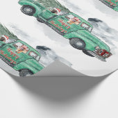 おもしろいドイツの羊飼いインヴィンテージトラックホリデー ラッピングペーパー (角)