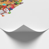 おもしろいドイツの羊飼いクリスマスツリーライトギフト ラッピングペーパー (角)