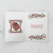 おもしろいドイツシェパードホリデーフォト シーズンカード (内部)