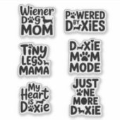 おもしろいドキシーのダックスママ名言 シール (正面)