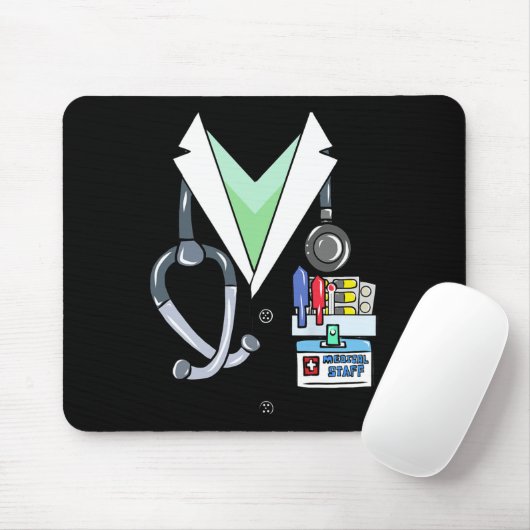 おもしろいドクターホワイトラボの衣装ハロウィンドクター マウスパッド (マウス)