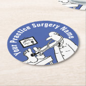 おもしろいドクター(聴診器ラウンド紙コースター) ラウンドペーパーコースター (アングル)