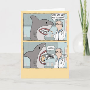 おもしろいドク与えターShark a Checkup誕生日 カード