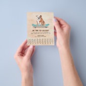 おもしろいドッグオンスケートボードドッグウォーカーティアシートクリーム チラシ (手)