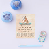 おもしろいドッグオンスケートボードドッグウォーカーティアシートクリーム チラシ (シングル)