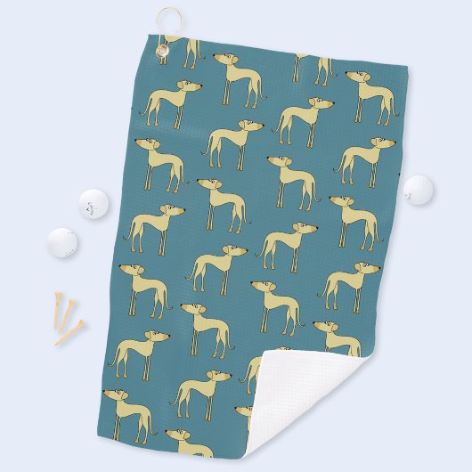 おもしろいドッグパターン ゴルフタオル