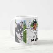 おもしろいドッグパパ考えバブルカスタム写真 コーヒーマグカップ (正面左)