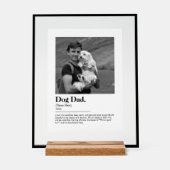 おもしろいドッグパパ辞書定義(写真あり) アクリルサイン (正面)