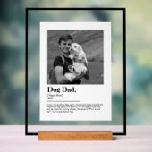 おもしろいドッグパパ辞書定義(写真あり) アクリルサイン (ニュートラル)