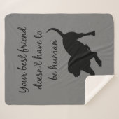 おもしろいドッグ引用文最高のフレンドことわざ シェルパブランケット (正面(横))