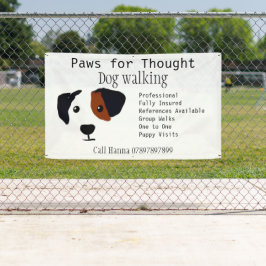 おもしろいドッグ歩くドッググルーミング事業 横断幕