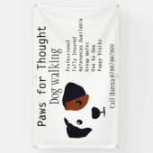 おもしろいドッグ歩くドッググルーミング事業 横断幕 (縦)