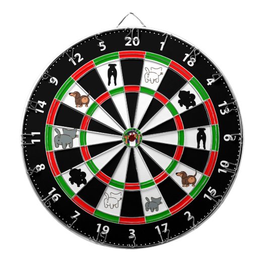 おもしろいドッグ&キャットお尻 ダーツボード (正面)